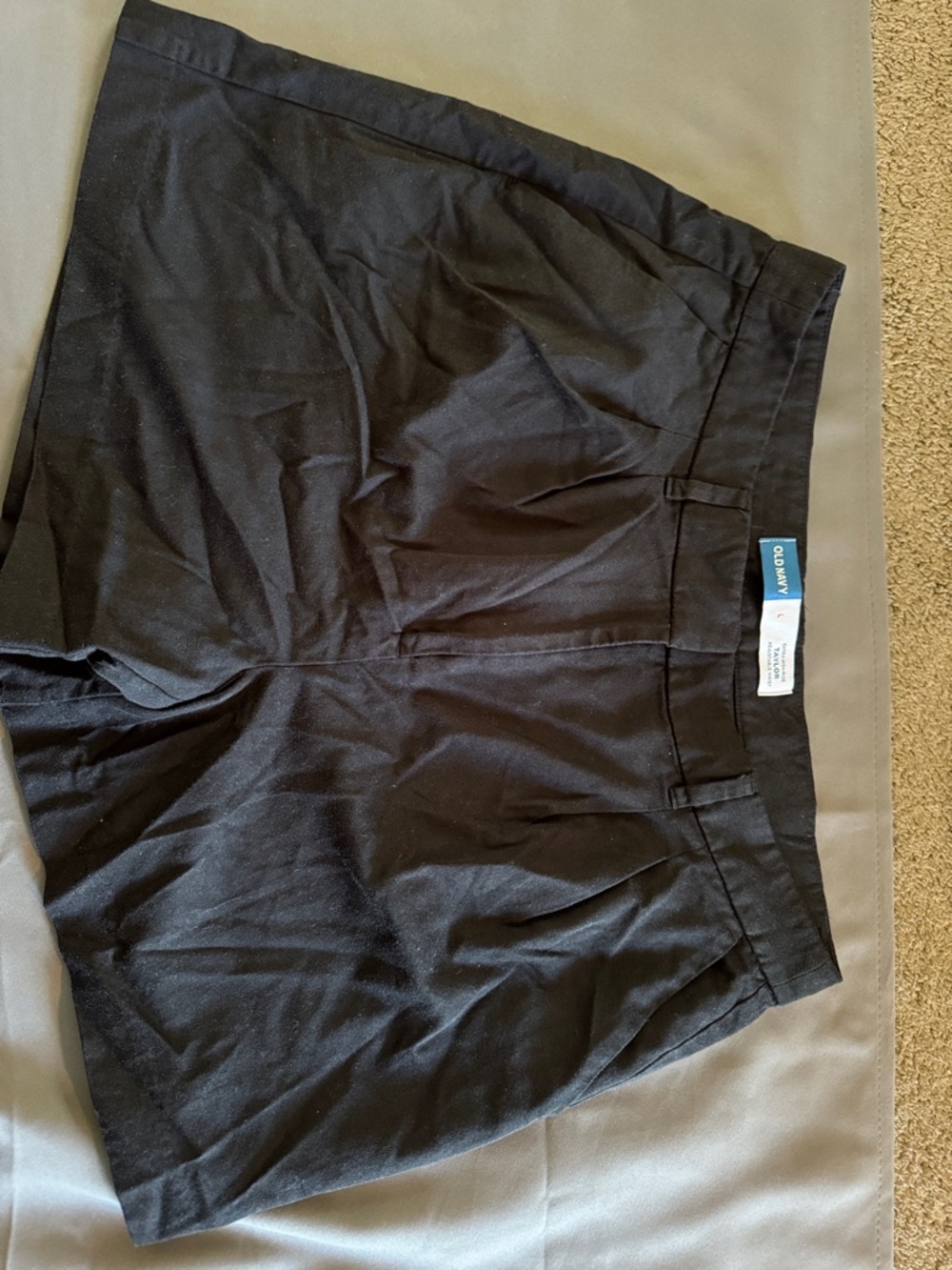 Old Navy Black Pleated High-Waist Dress Shorts